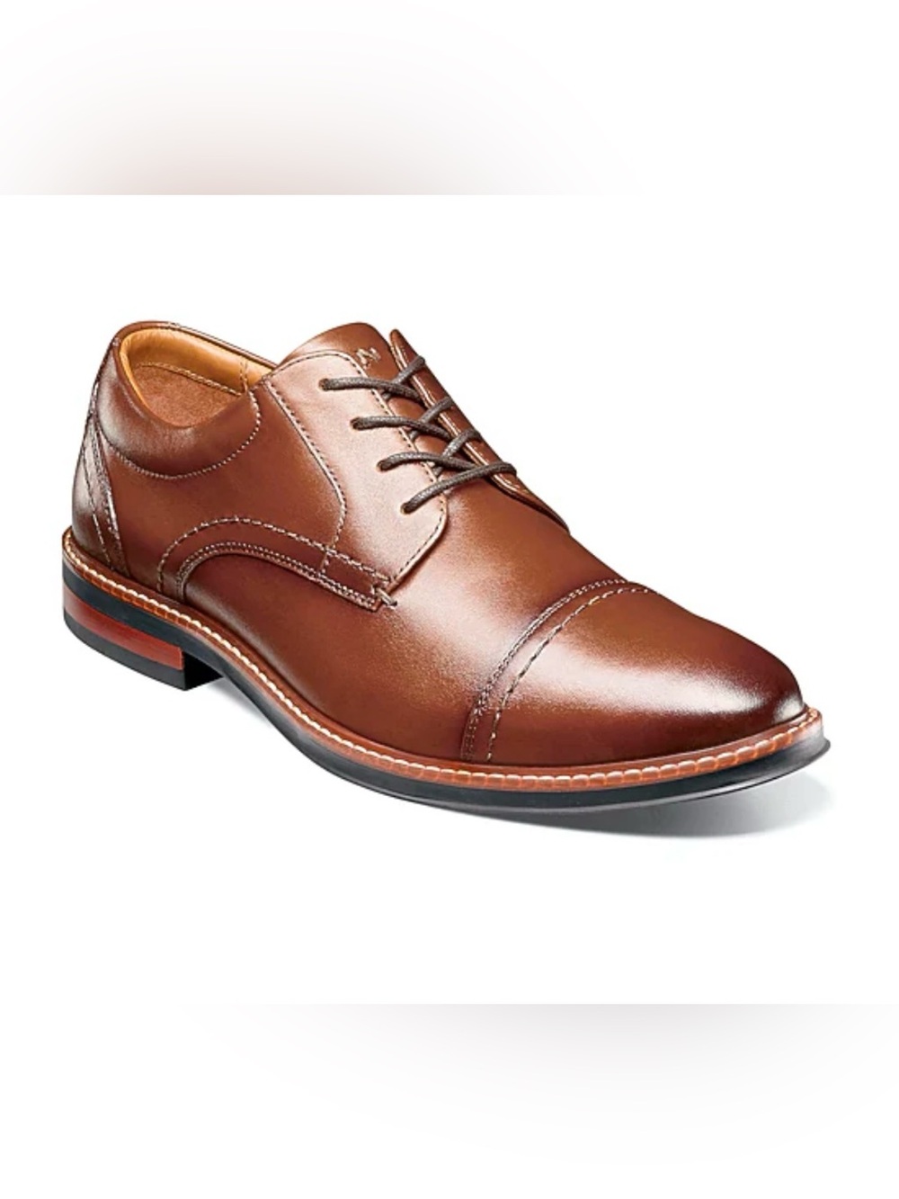 Nunn Bush Men's Chestnut Brown Cap-Toe Oxford